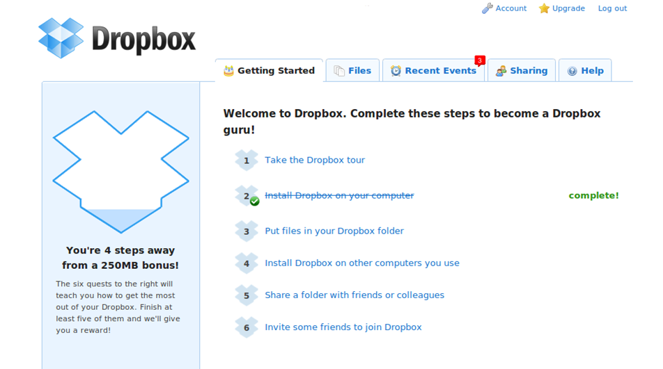 dropbox telepítése, dropbox, dropbox tárhely, dropbox telepítésének lépései webtárhely, tárhely