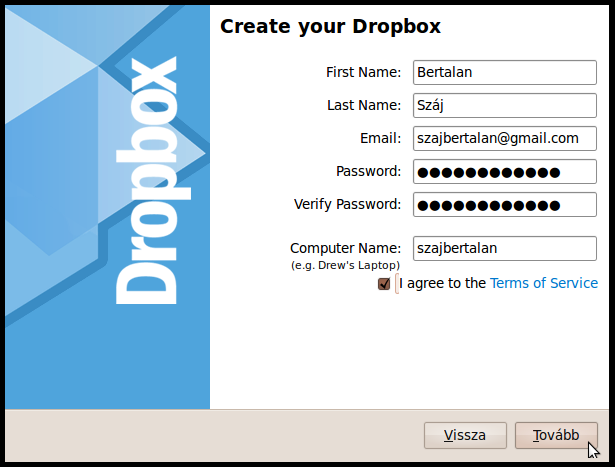 dropbox telepítése, dropbox, dropbox tárhely, dropbox telepítésének lépései webtárhely, tárhely