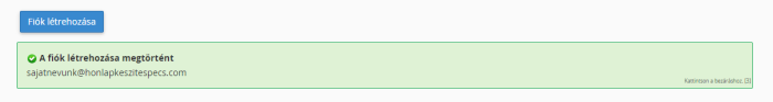 e-mail fiók létrehozása, webtárhely, cPanel felület, tárhely, tárhely Pécs, webtárhely Pécs