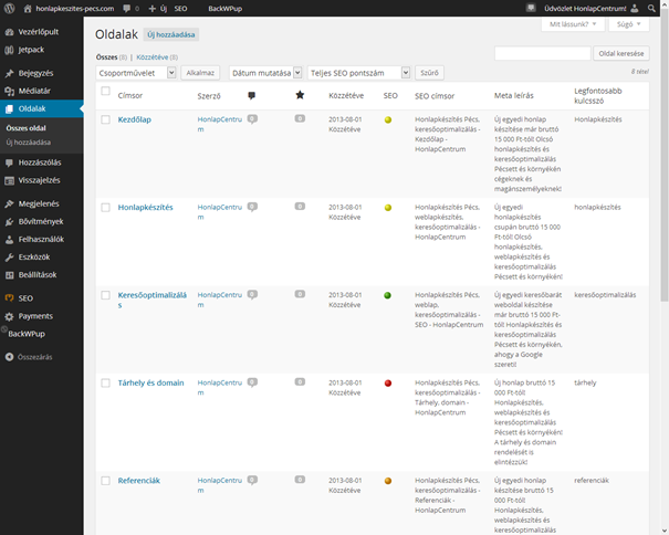 wordpress, wordpress kézikönyv, honlapkészítés Pécs, weblapkészítés Pécs