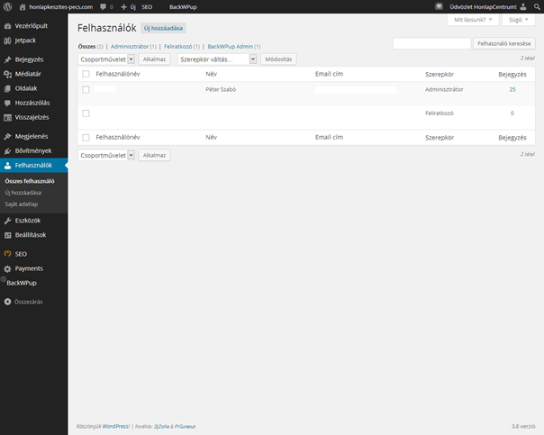 wordpress, wordpress kézikönyv, honlapkészítés Pécs, weblapkészítés Pécs