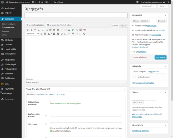 wordpress, wordpress kézikönyv, wordpress honlapkészítés Pécs, wordpress weblapkészítés Pécs